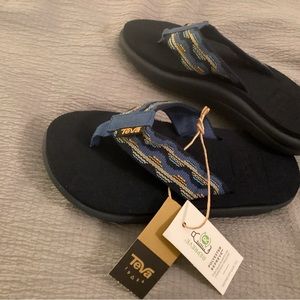 NEW Boys Teva sandals flip flops size 11 toddler Kishi Dark Blue shoes kids